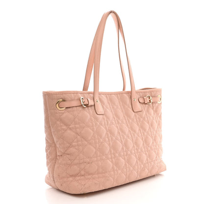 Christian Dior Coated Canvas Cannage Medium Panarea Tote Rosato 3 of 20