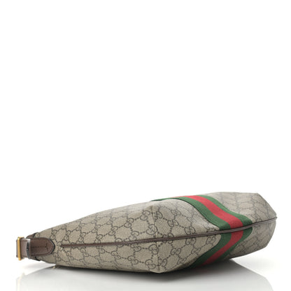 Gucci GG Supreme Monogram Web Small Ophidia Half Moon Hobo Brown 4 of 16