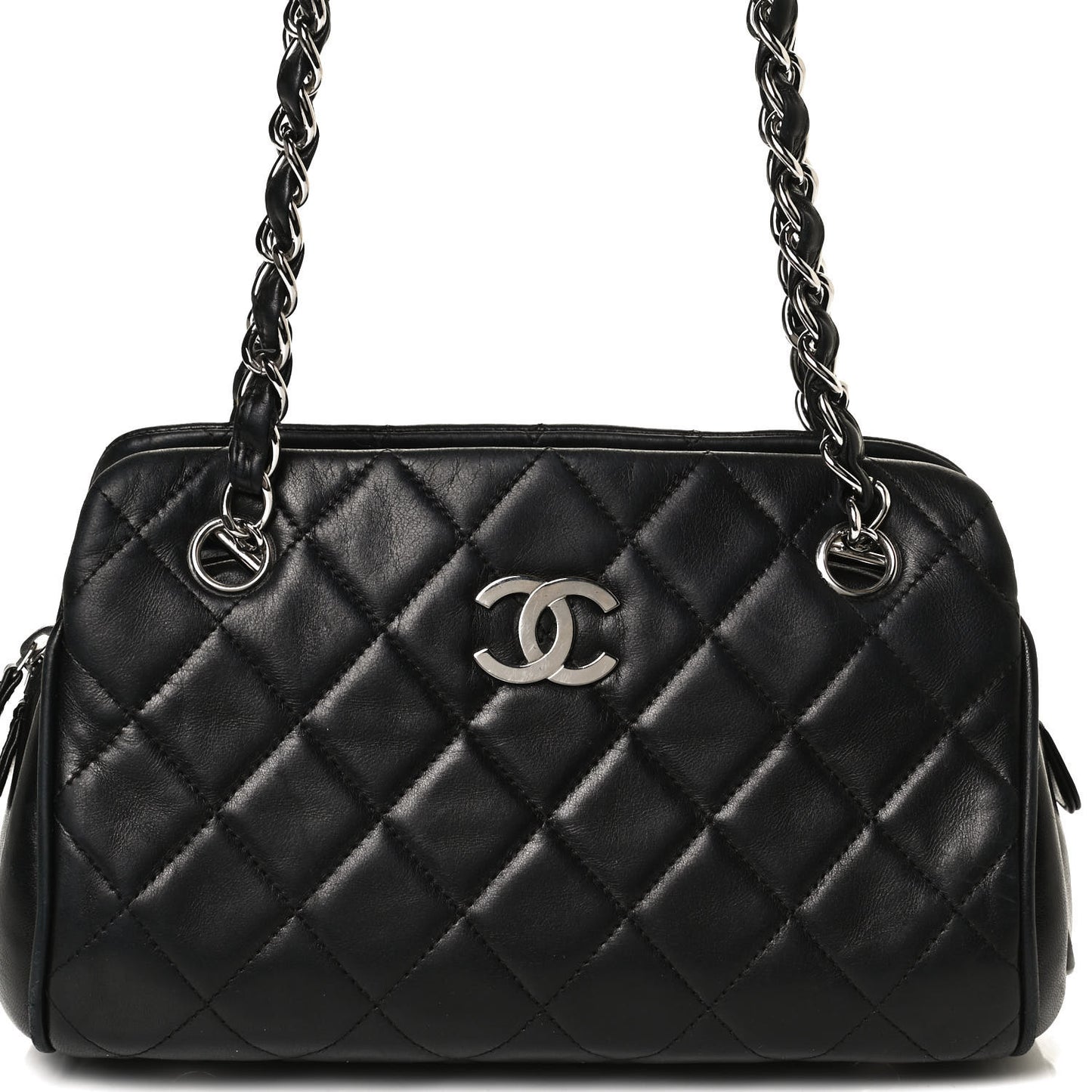 Lambskin Timeless Shopping Tote Black