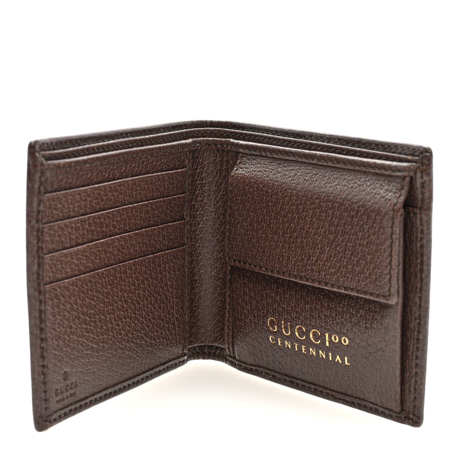 Gucci Textured Dollar Calfskin Gucci 100 Centennial Music Wallet New Acero New Shamarock Crop Hibiscus Red 5 of 6