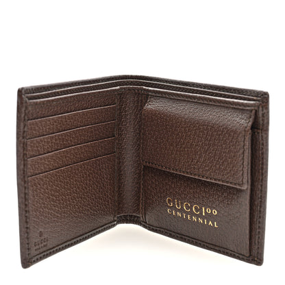 Gucci Textured Dollar Calfskin Gucci 100 Centennial Music Wallet New Acero New Shamarock Crop Hibiscus Red 5 of 6