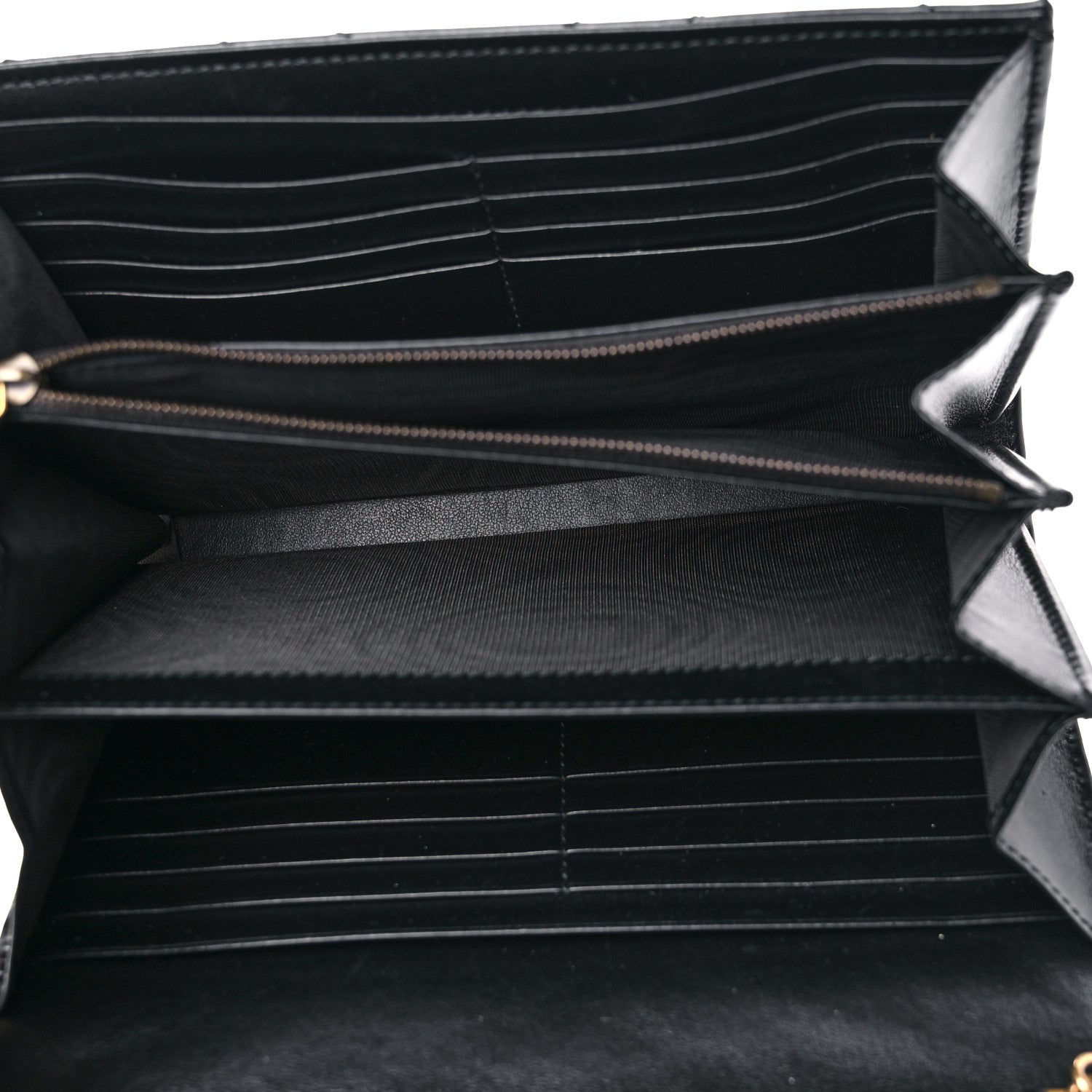 Gucci Calfskin Matelasse GG Marmont Chain Wallet Black 9 of 27