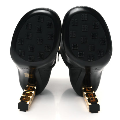 Givenchy Grained Calfskin G Cube Heel Ankle Boots 39 Black 5 of 8