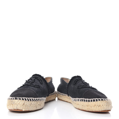Chanel Canvas CC Espadrilles 38 Black 5 of 13