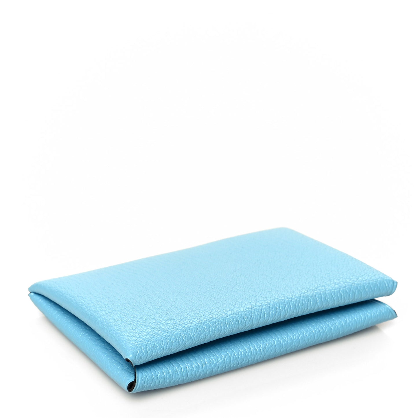 Chevre Mysore Verso Calvi Card Case Celeste Kraft