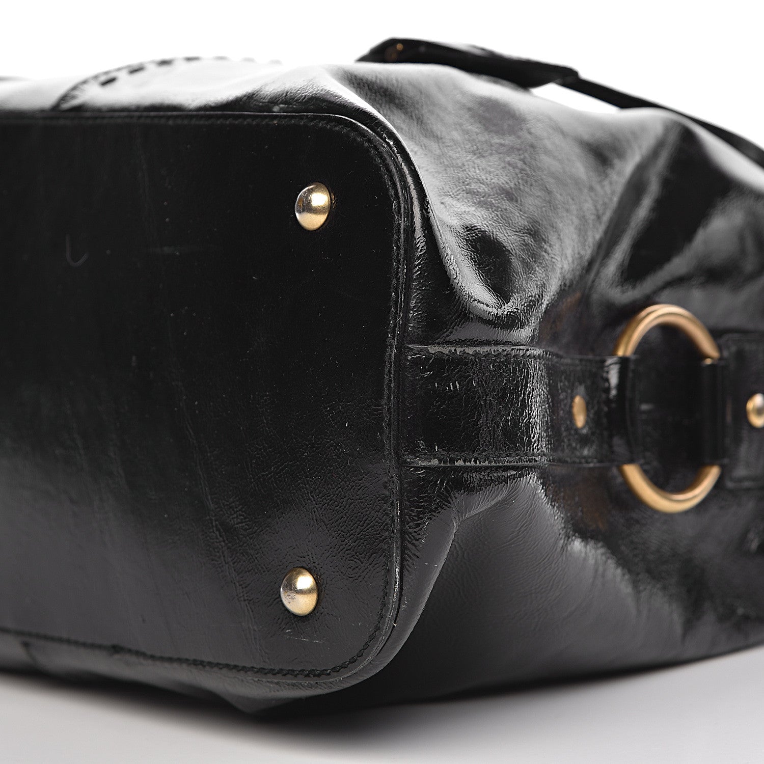 Saint Laurent Patent Oversized Muse Black 11 of 13
