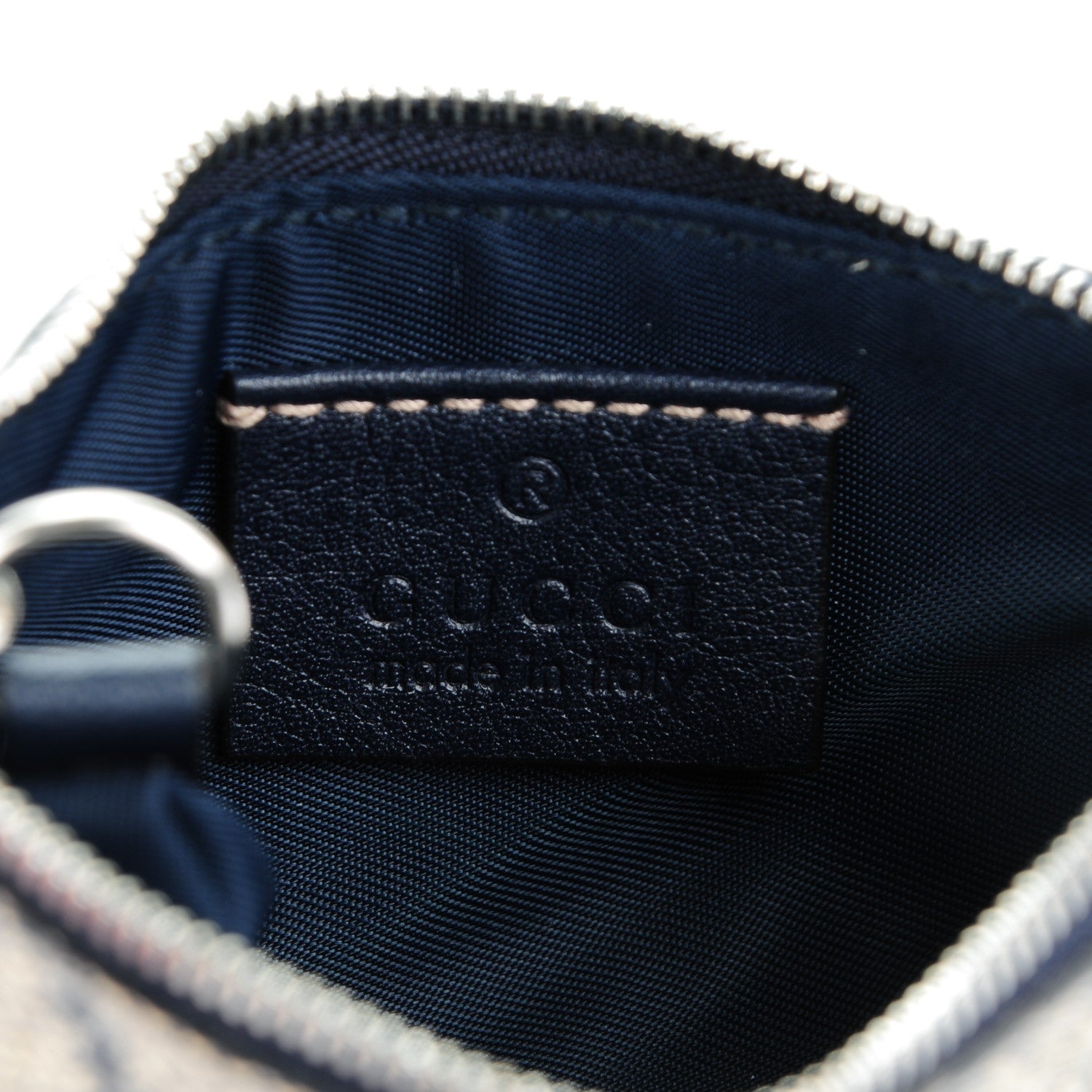 Gucci GG Supreme Monogram Key Case Beige Blue 6 of 7