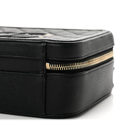 Chanel Caviar Quilted Medium CC Filigree Vanity Case Black 10 of 14