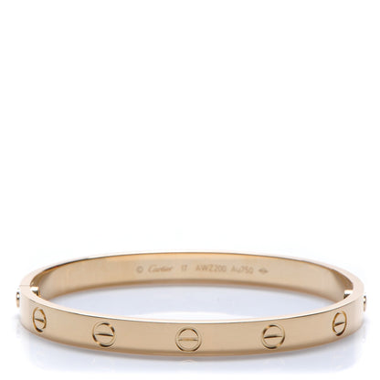 Cartier 18K Yellow Gold LOVE Bracelet 17 1 of 6