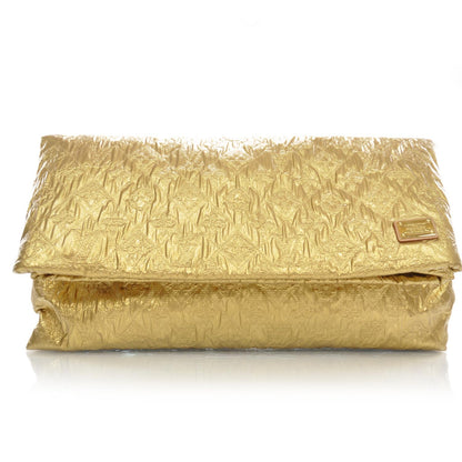 Louis Vuitton Jacquard Quilted Monogram Limelight Clutch GM Gold 1 of 8
