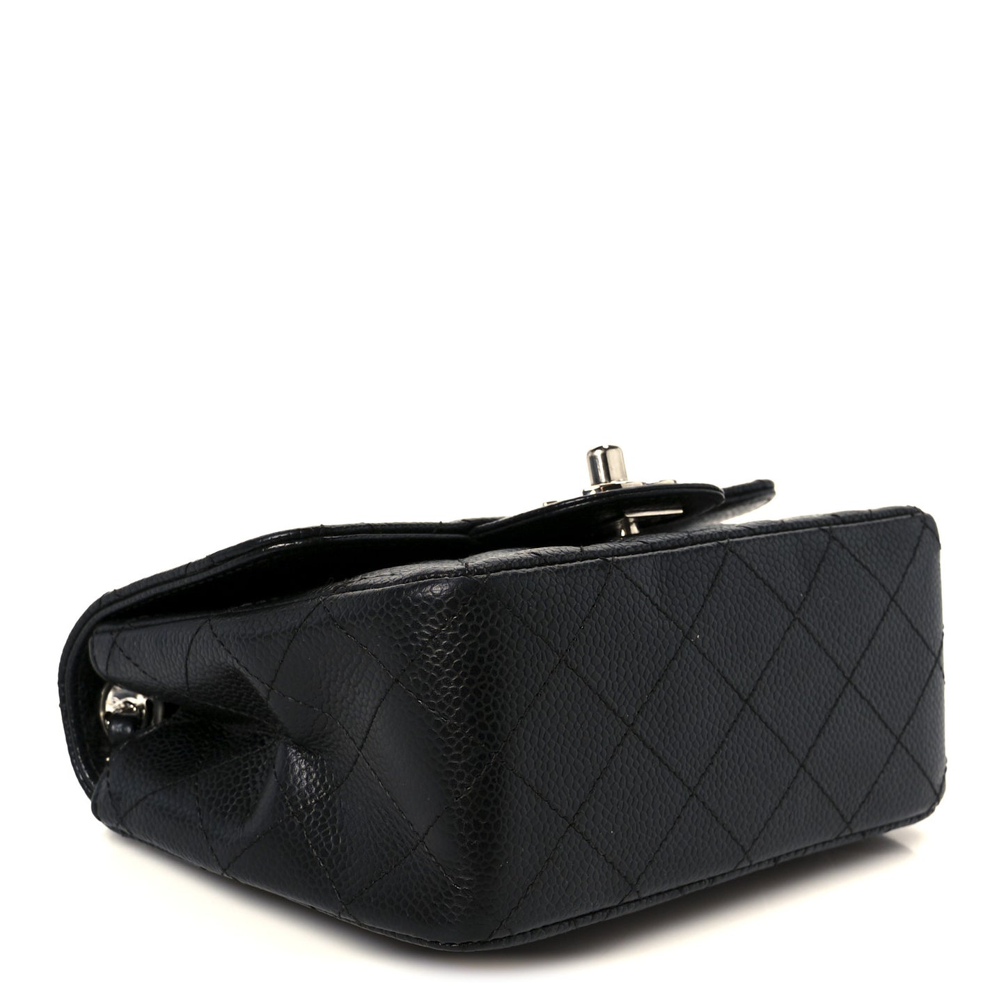 Caviar Quilted Mini Square Flap Black