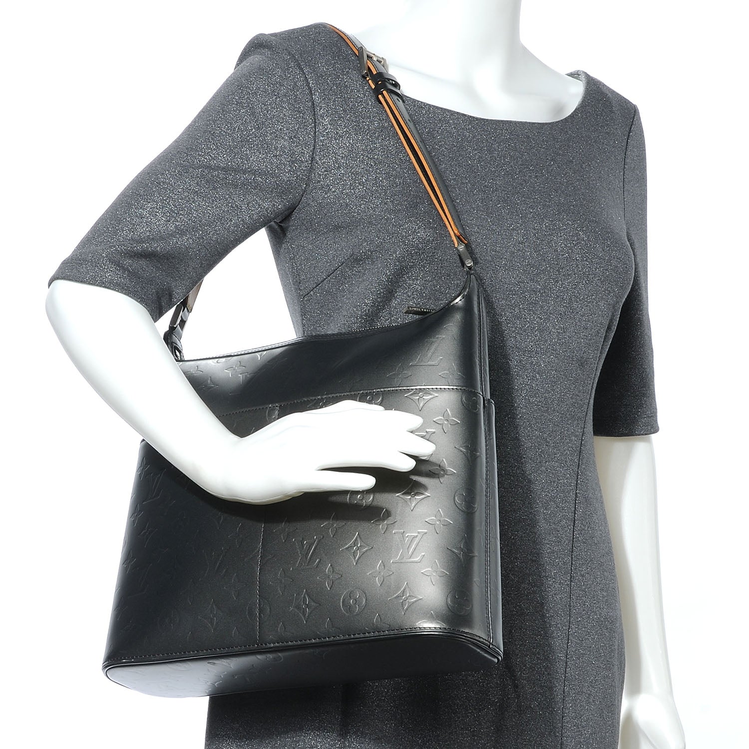 Louis Vuitton Mat Monogram Sutter Tote Black 2 of 7