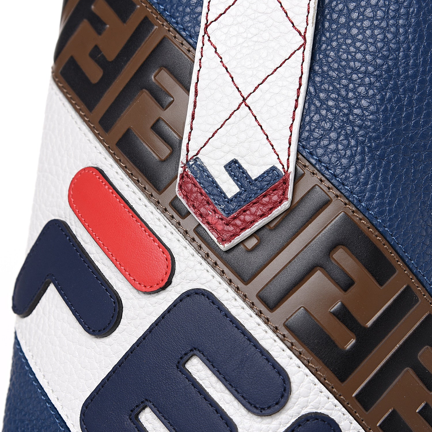 Fendi X FILA Grained Calfskin Mania FF 1974 Embossed Cutwalk Tall