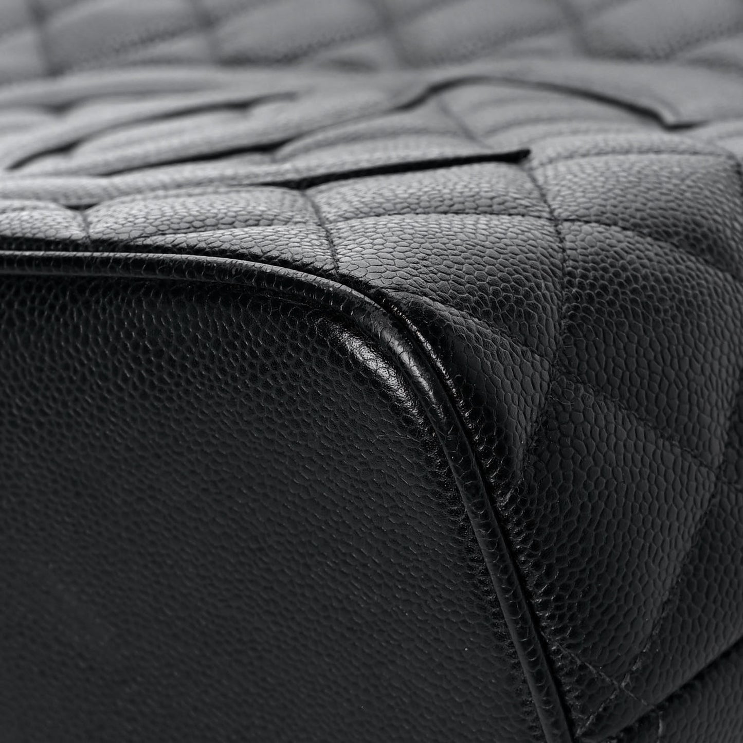 Caviar Quilted Medallion Tote Black