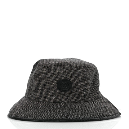 Gucci Wool Nylon GG Monogram Reversible Bucket Hat L Black Grey 4 of 18