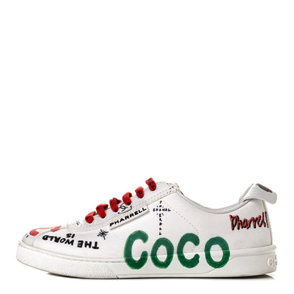 Chanel x Pharrell Williams Calfskin Womens Sneakers 39 White 1 of 6