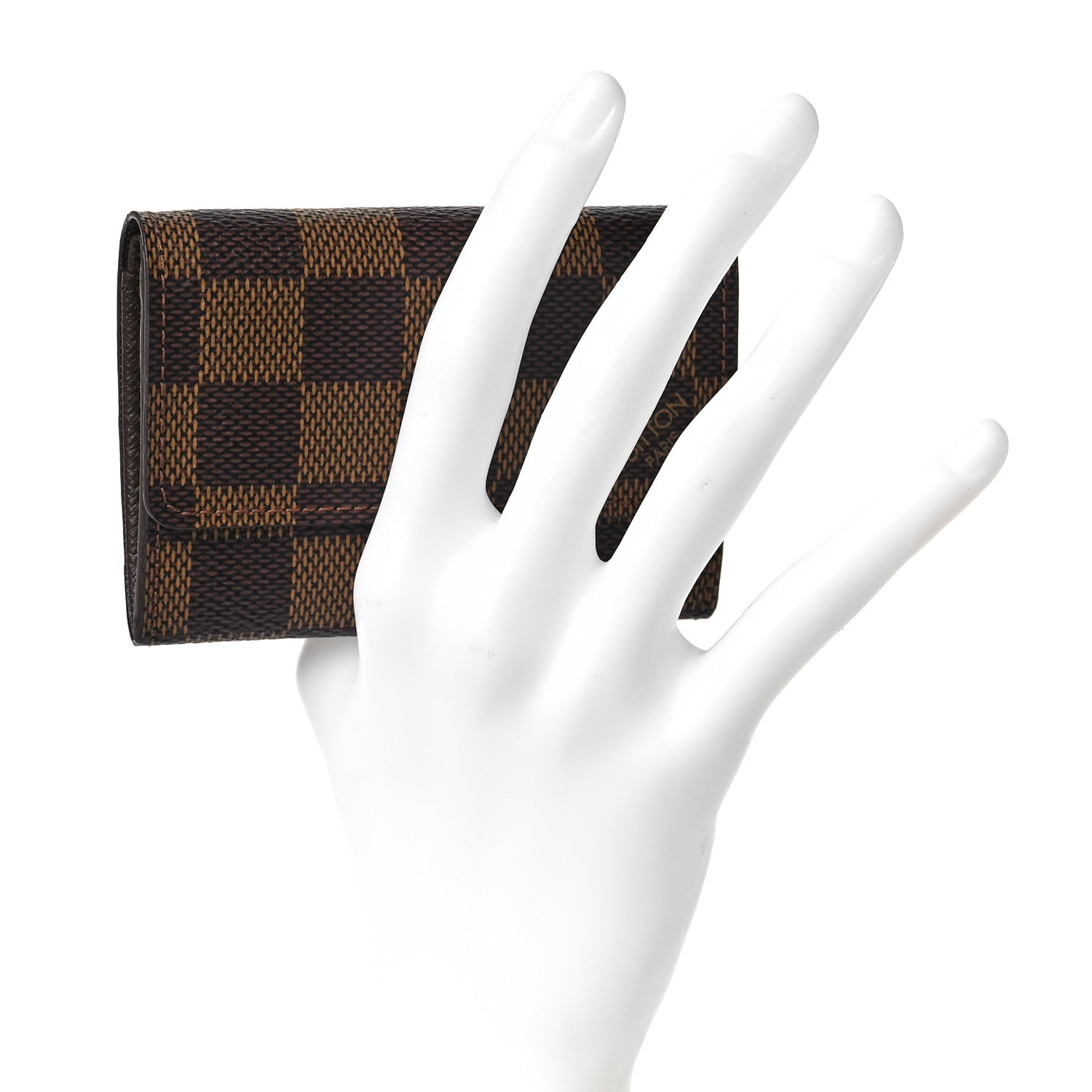 Louis Vuitton Damier Ebene Porte-Monnaie Plat Coin Purse 2 of 9
