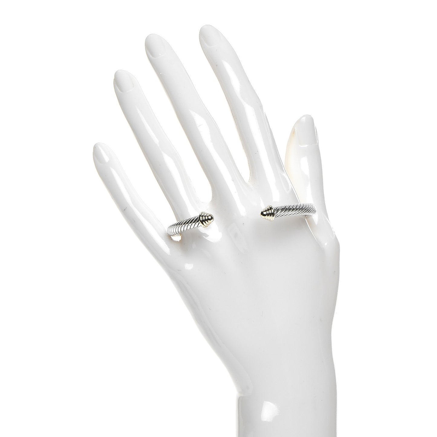 Sterling Silver 14K Yellow Gold 5mm Cable Classics Bracelet