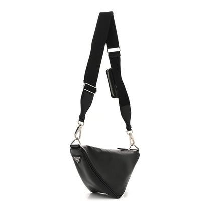 Prada Grace Lux Triangle Shoulder Bag Black 3 of 14
