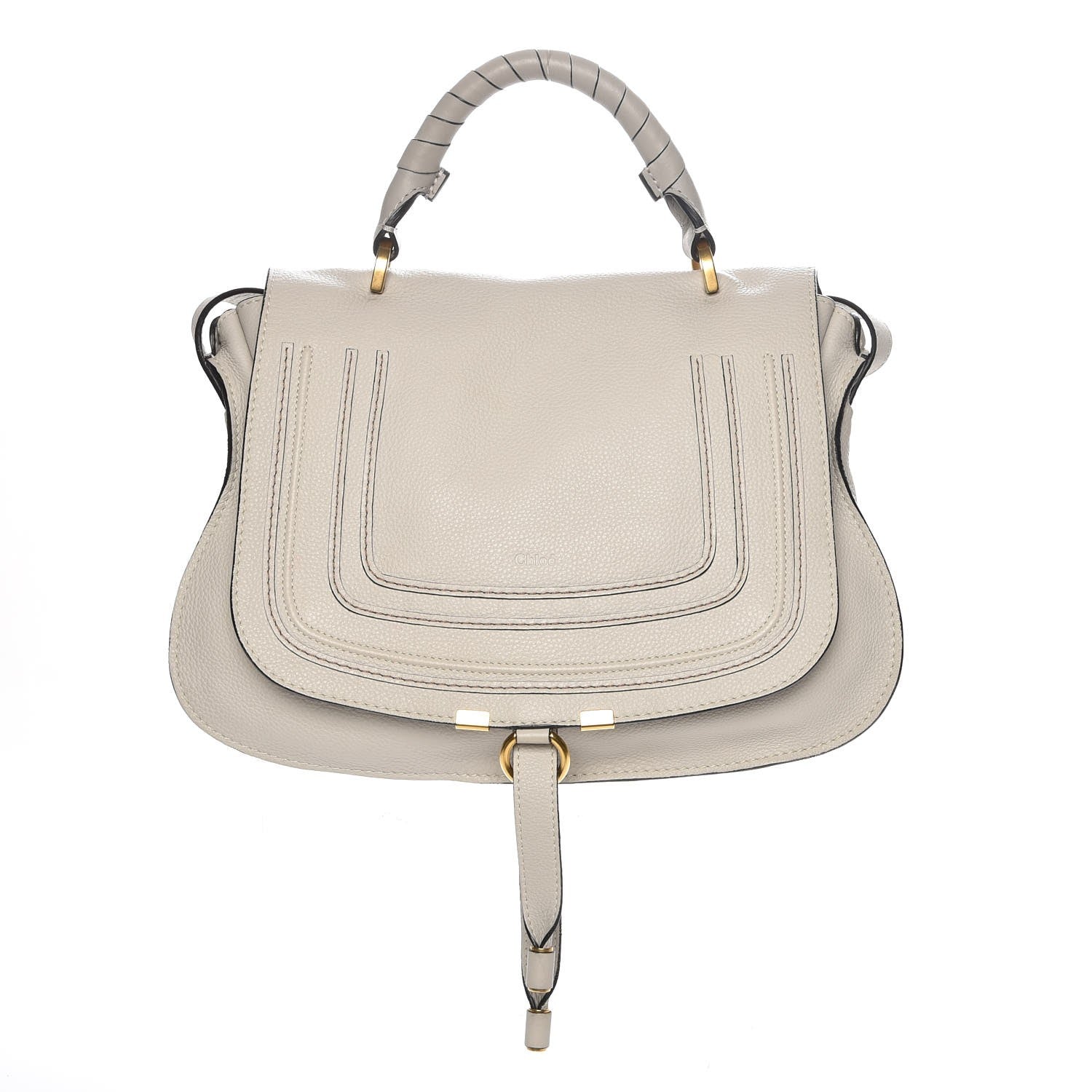 Chloe Calfskin Medium Marcie Top Handle Bag Dove 1 of 8