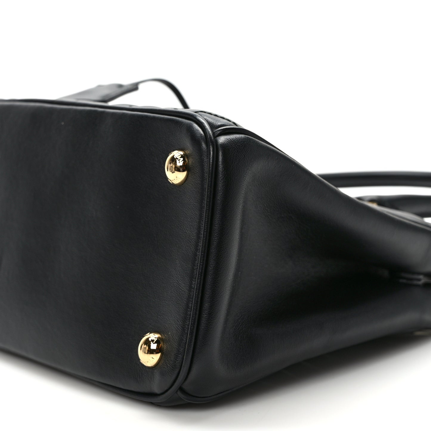 Soft Calfskin Diagramme Galleria Double Zip Tote Black