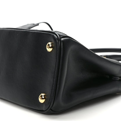 Prada Soft Calfskin Diagramme Galleria Double Zip Tote Black 9 of 9
