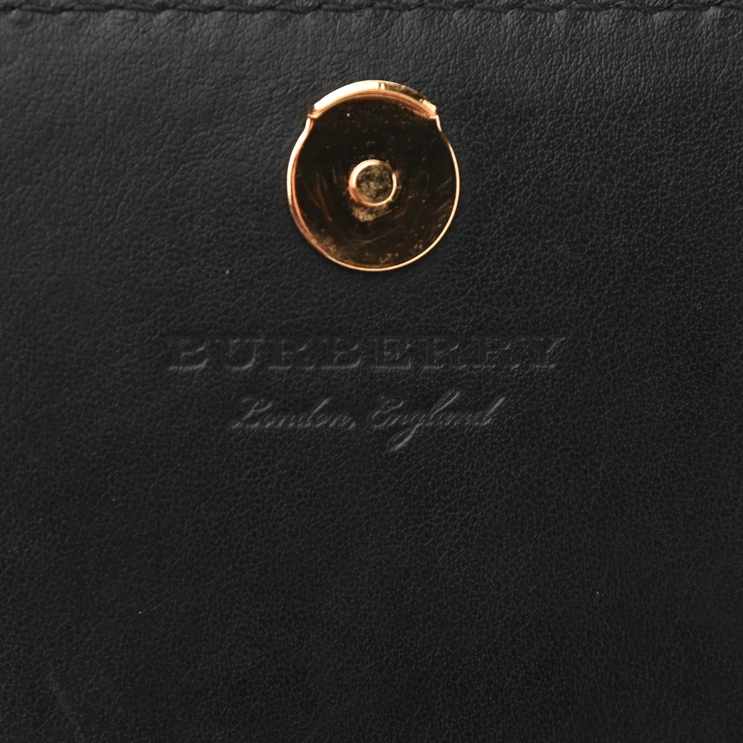 Grained Calfskin House Check Tartan Mix Hampshire Wallet On Chain Black