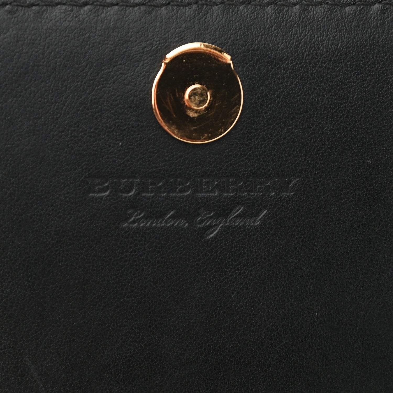 Burberry Grained Calfskin House Check Tartan Mix Hampshire Wallet On Chain Black 6 of 9