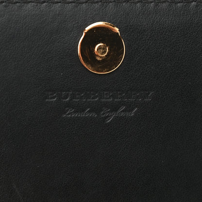 Burberry Grained Calfskin House Check Tartan Mix Hampshire Wallet On Chain Black 6 of 9