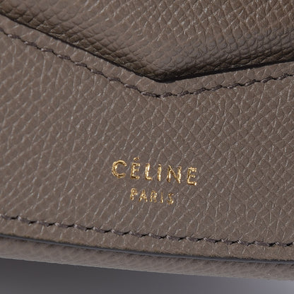Celine Grained Calfskin Medium Trotteur Taupe 6 of 8