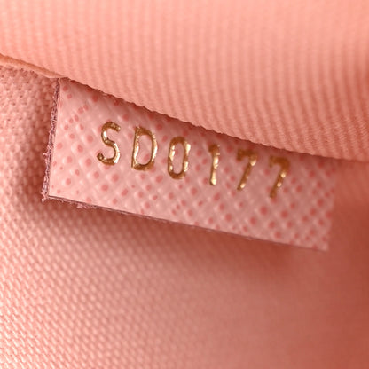 Louis Vuitton Damier Azur Pochette Felicie Chain Wallet Rose Ballerine 8 of 12