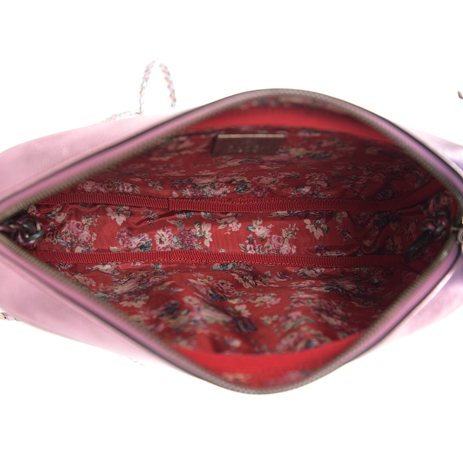 Gucci Laminated Nappa Trapuntata Small Zumi Shoulder Bag Rosa Lago Rame 4 of 9