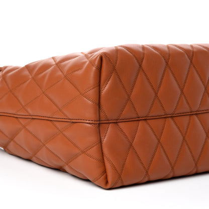 Givenchy Rubber Effect Canvas Quilted Duo Shopper Tote Chestnut 6 of 10