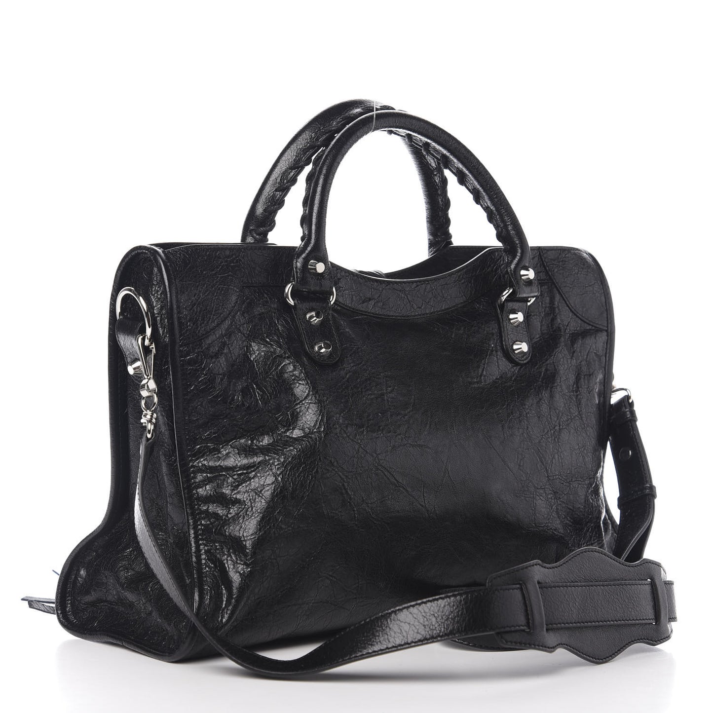 Agneau Classic Silver Hardware City Black