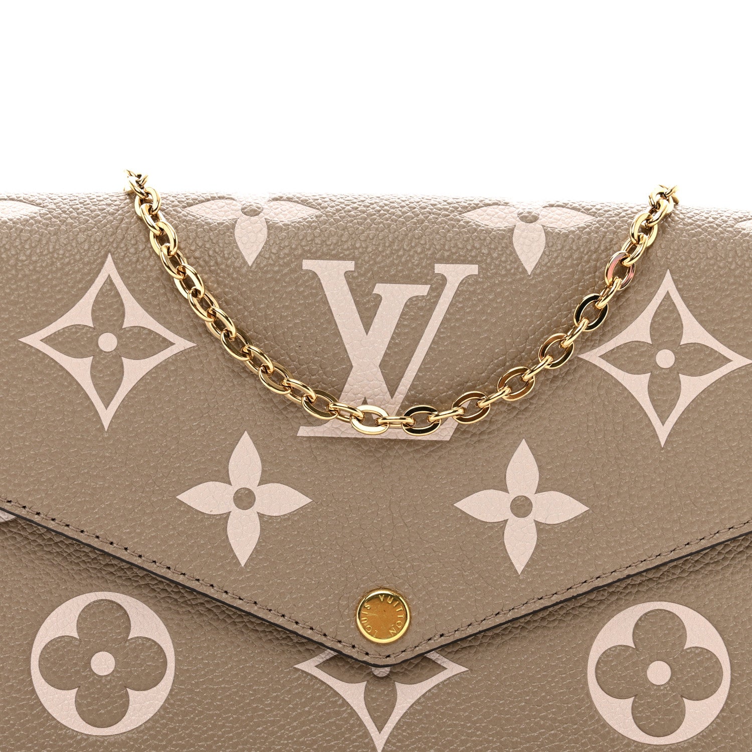 Louis Vuitton Empreinte Monogram Giant Felicie Pochette Tourterelle Creme 6 of 11