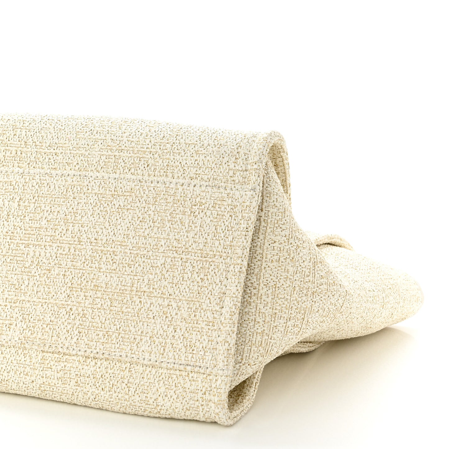 Mixed Fibers Calfskin Medium Deauville Tote Light Beige