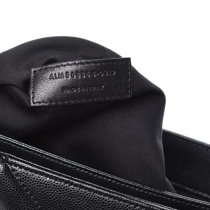 Saint Laurent Grain De Poudre Matelasse Chevron Medium Tribeca Shopping Bag Black 7 of 14