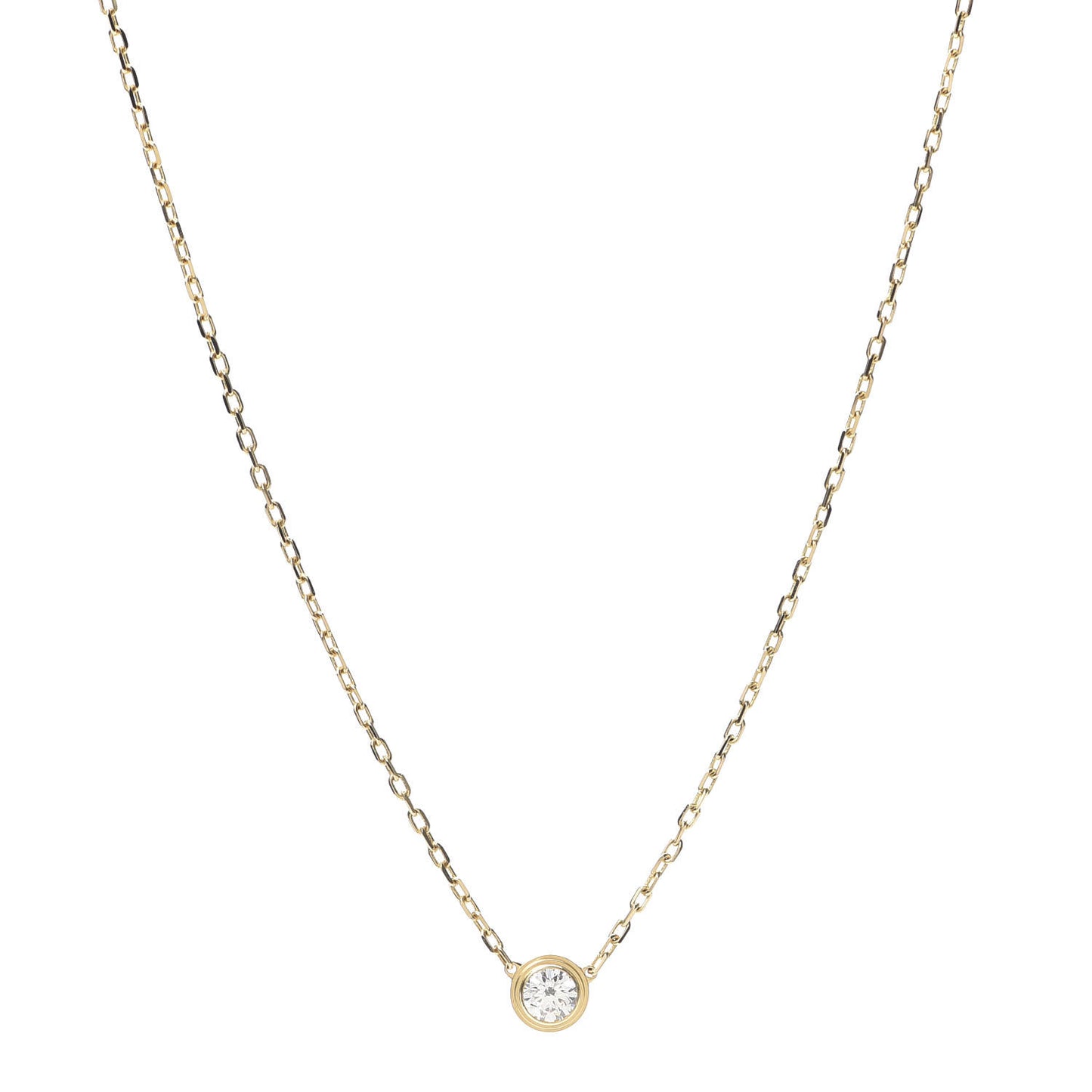 18K Yellow Gold Diamond LM D'Amour Pendant Necklace