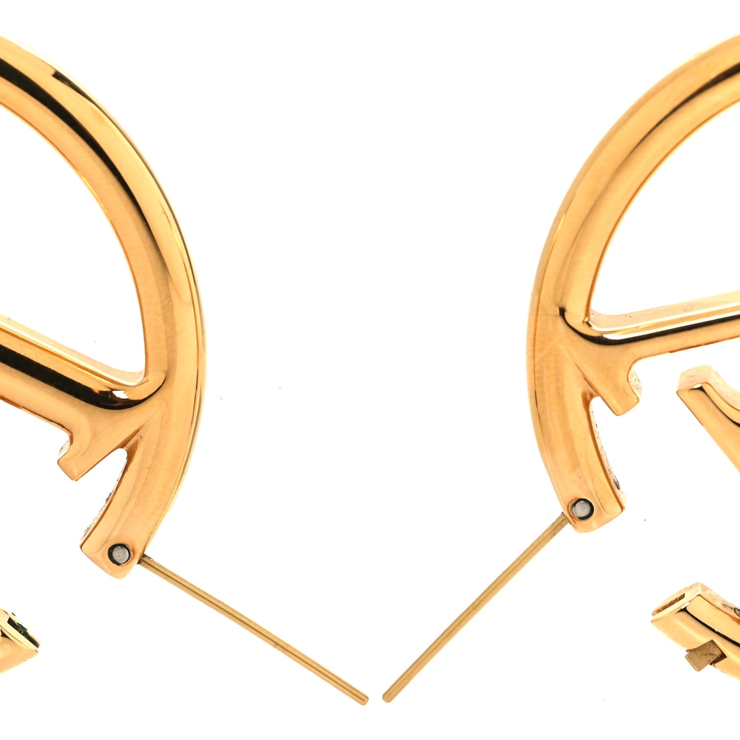 Metal Louise Hoop Earrings Gold