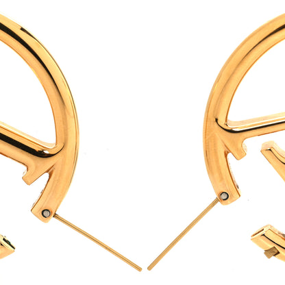 Louis Vuitton Metal Louise Hoop Earrings Gold 3 of 5