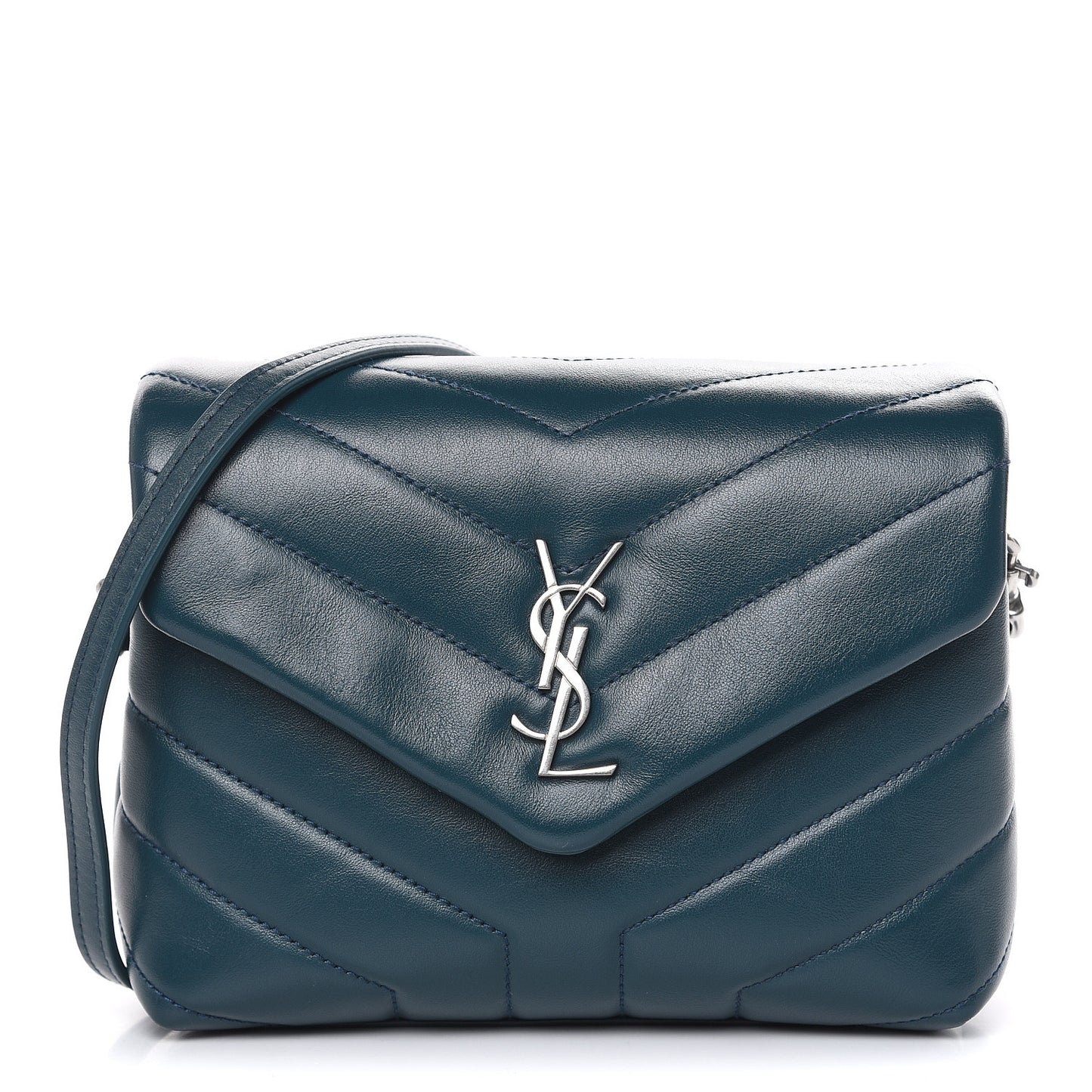 Calfskin Y Quilted Monogram Toy Loulou Satchel Dark Turquoise