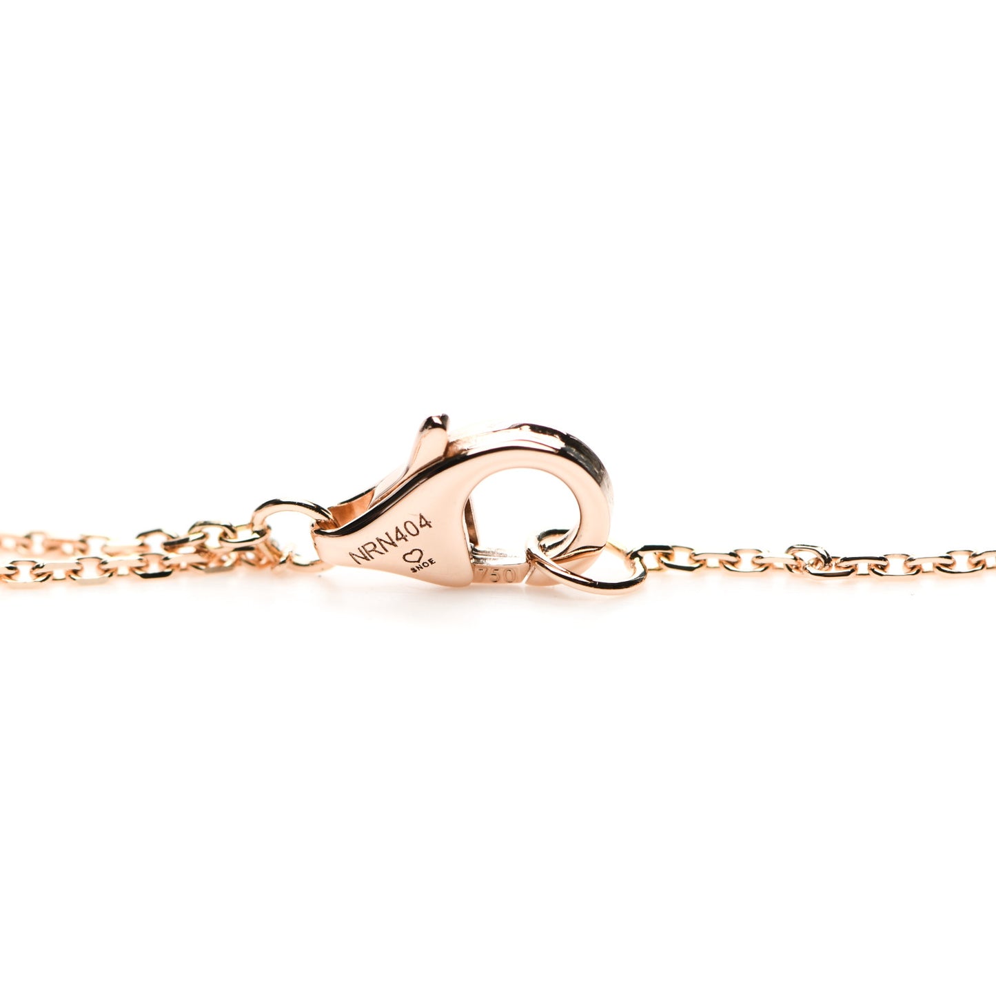 18K Pink Yellow White Gold Trinity Double Chain Pendant Necklace