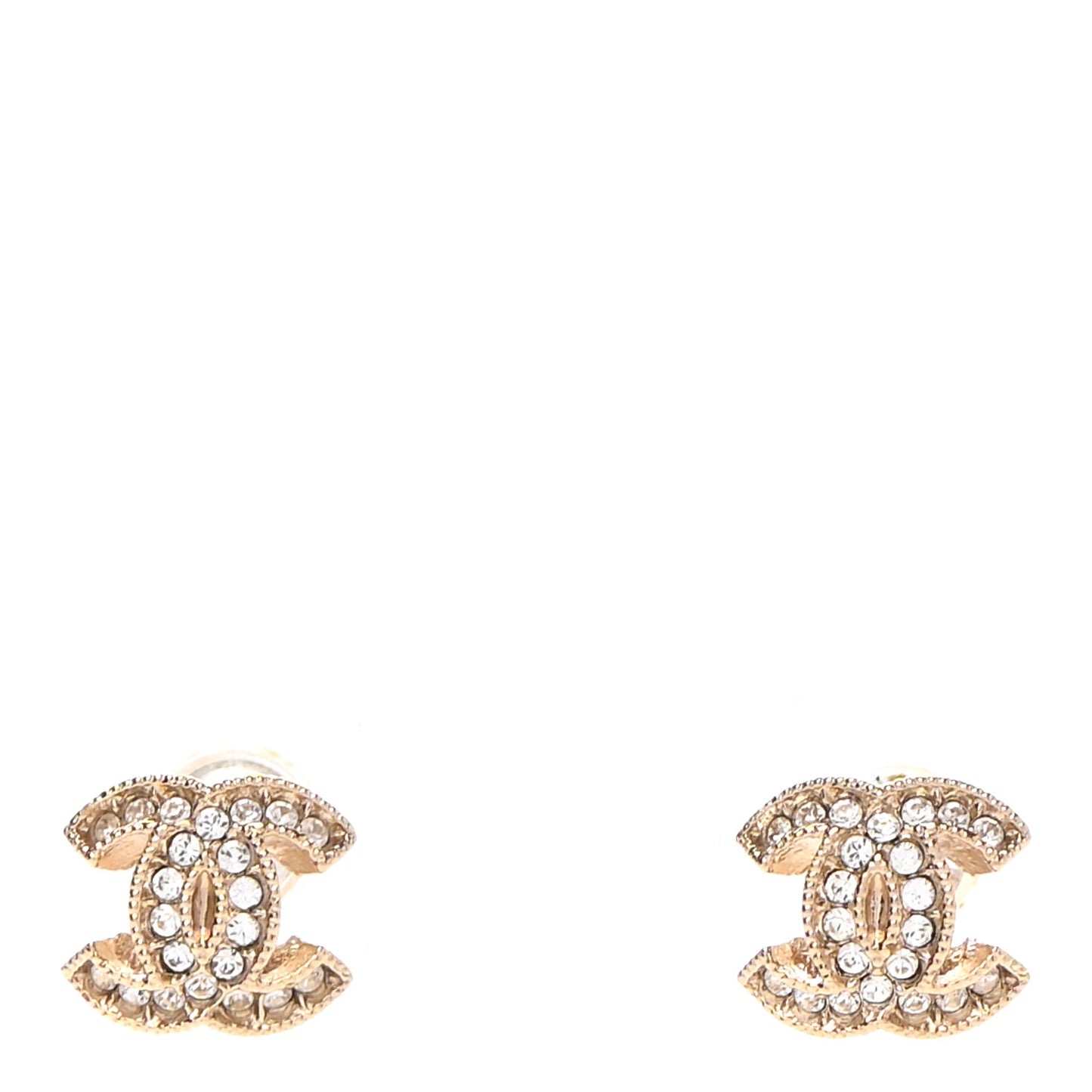 Crystal CC Earrings Gold