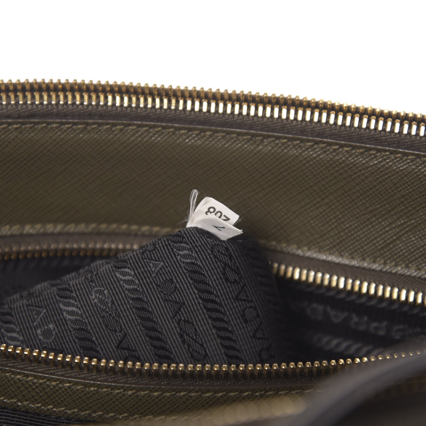 Saffiano Lux Medium Galleria Double Zip Tote Militare
