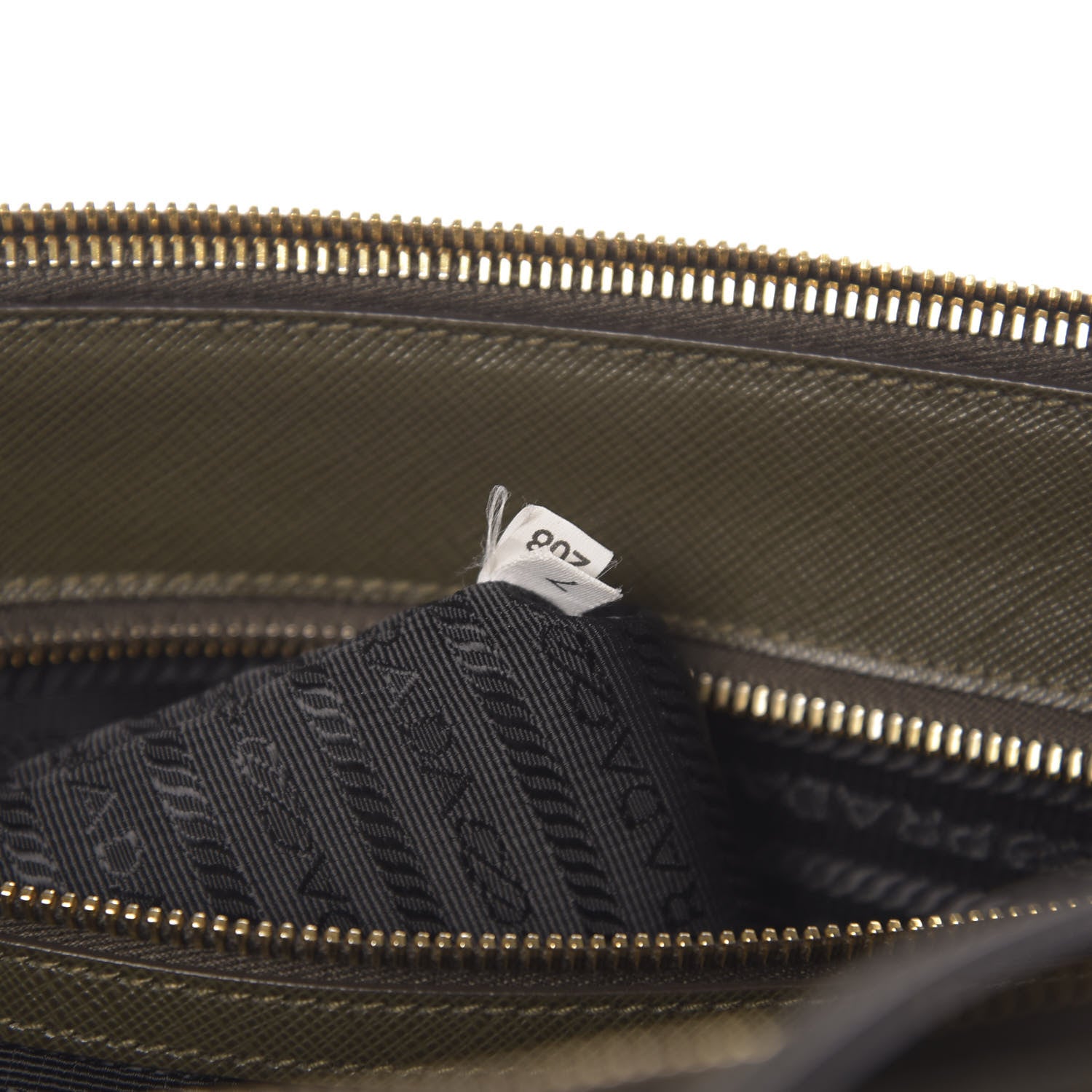 Prada Saffiano Lux Medium Galleria Double Zip Tote Militare 8 of 12