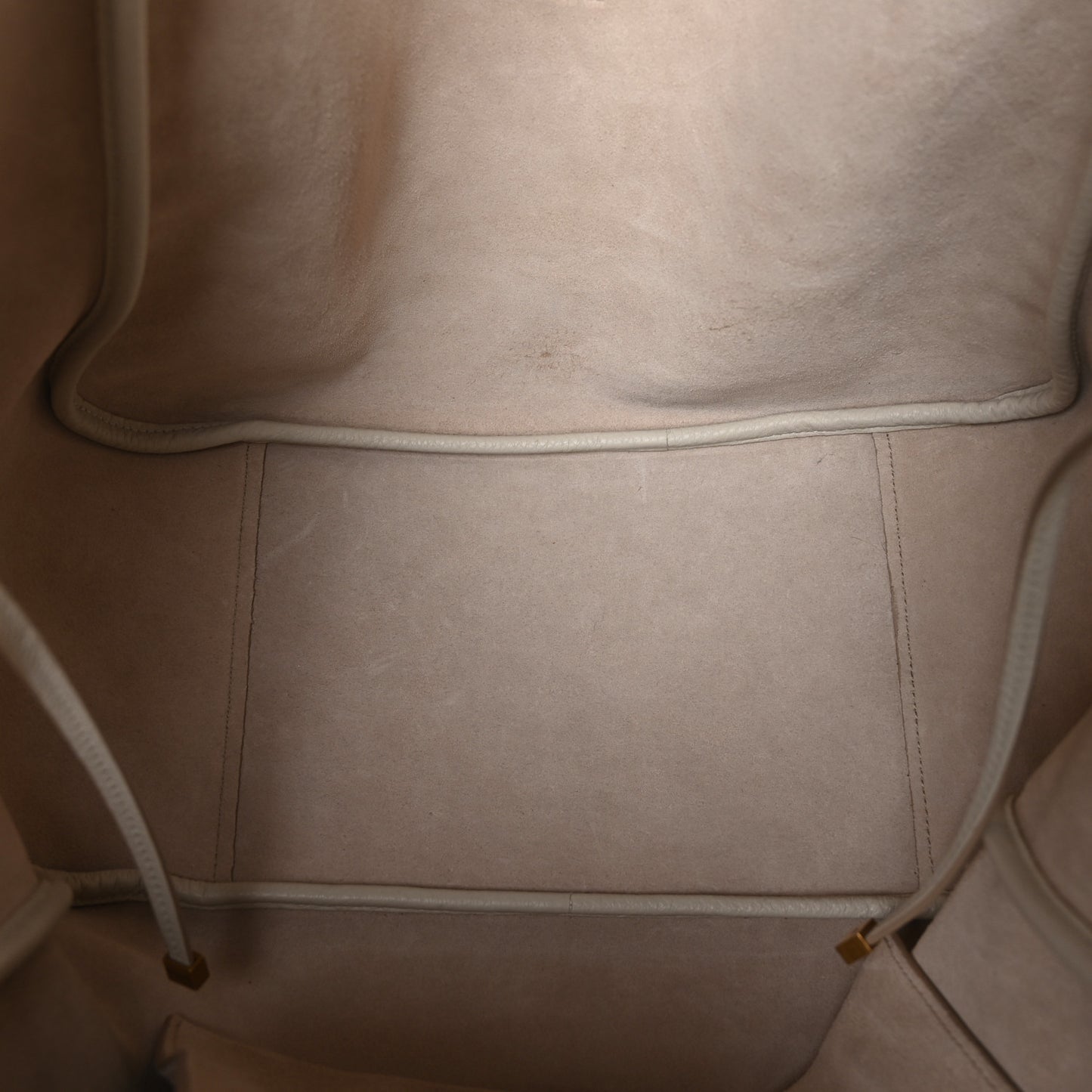 Grained Deerskin Bea Tote Blanc Vintage