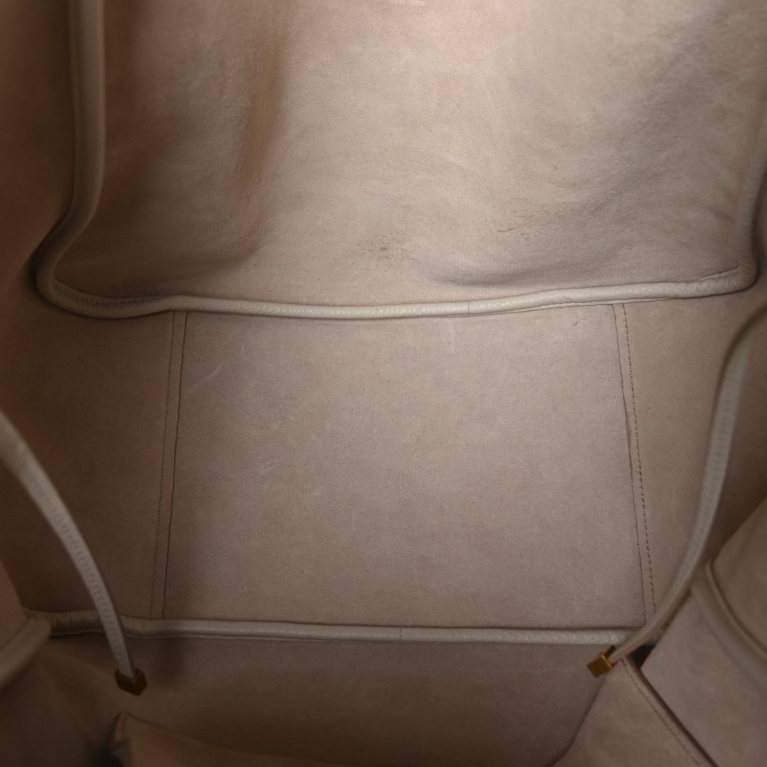 Saint Laurent Grained Deerskin Bea Tote Blanc Vintage 5 of 10