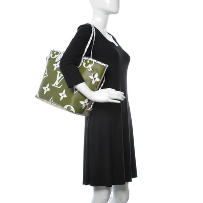 Louis Vuitton Monogram Giant Neverfull MM Kaki 5 of 13
