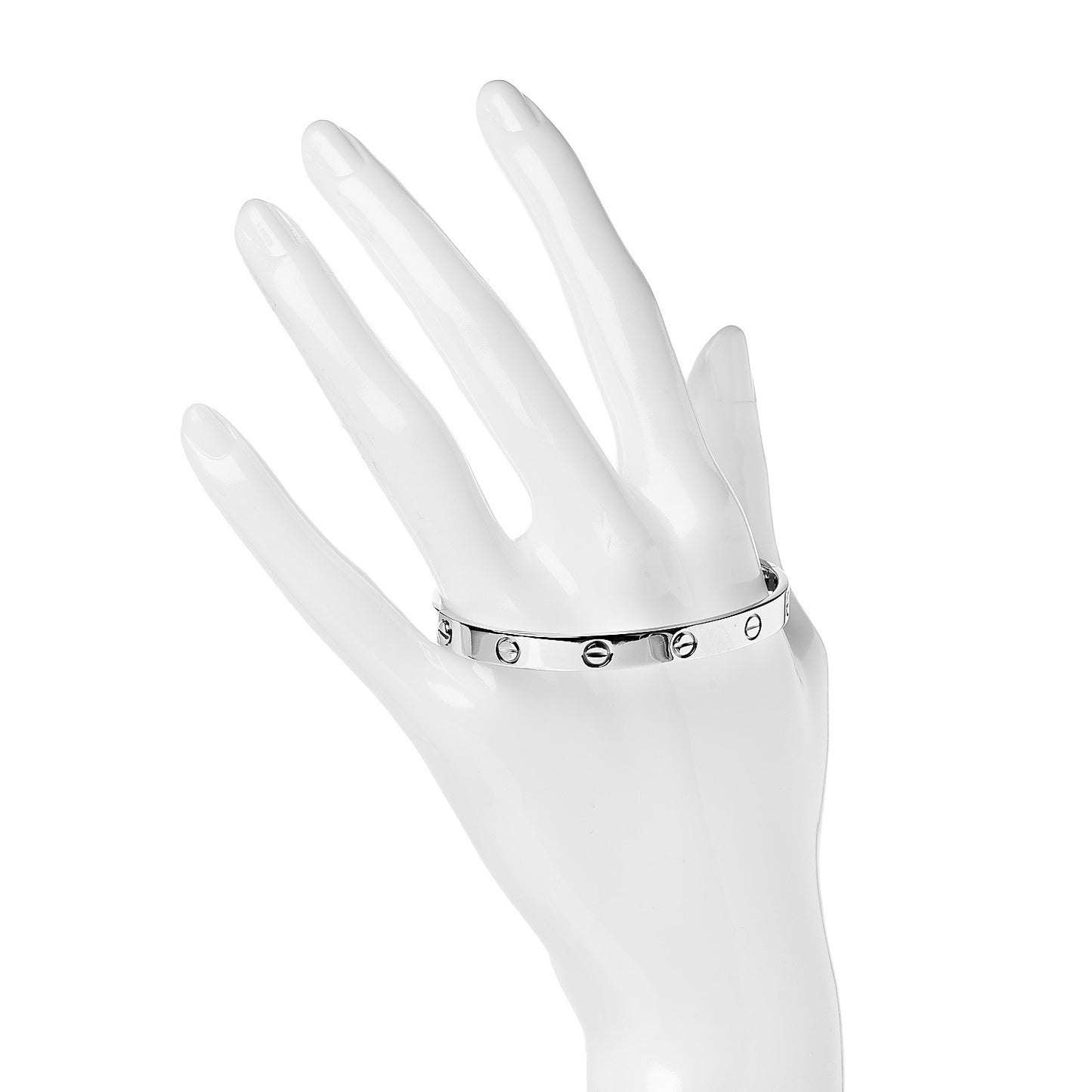 18K White Gold LOVE Bracelet 17
