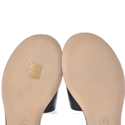 Chanel Lambskin Beaded CC Mules 39 Black 8 of 10